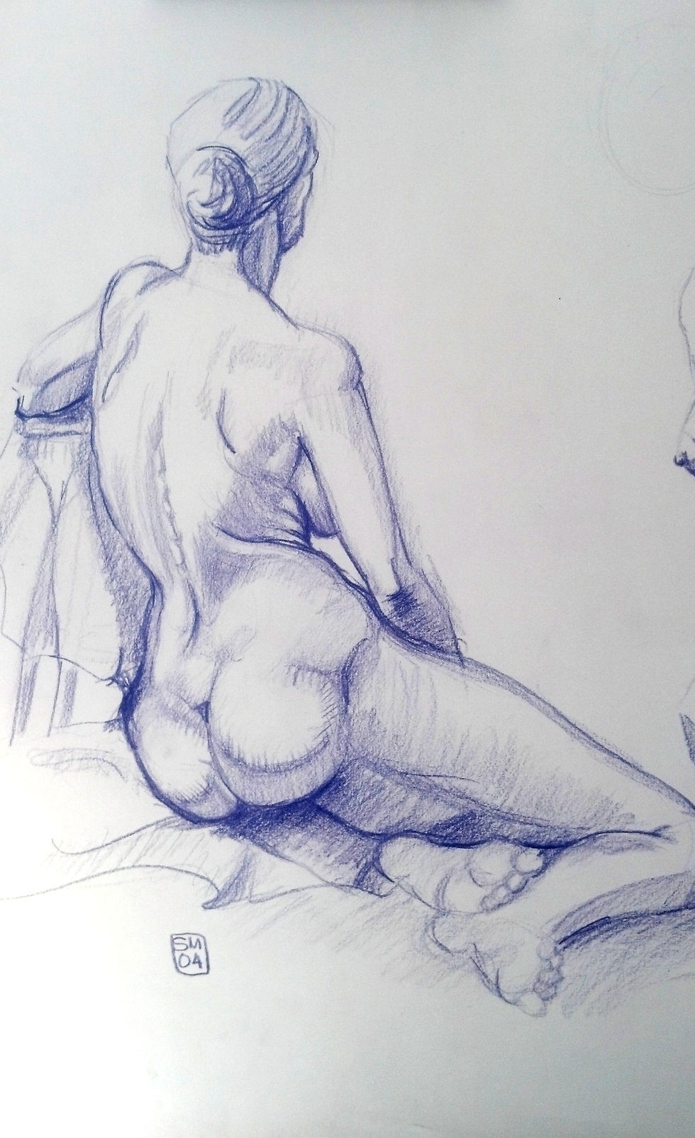 Girl sitted from life