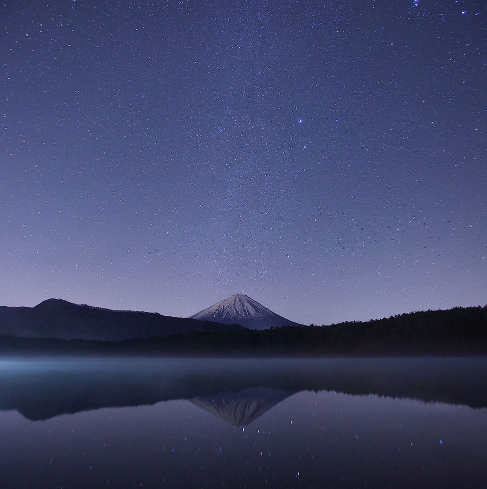 Starry Mountain Scene