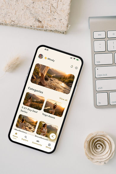 SOULutions App Homescreen your program portal to sacred practices, meditations, yoga and rituals