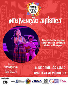 Apresentação musical Vanessa Batista e Victória Marques - Festival Geração de 20