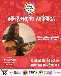 Apresentação musical com Sibel Sá Tuxá - Festival Geração de 20
