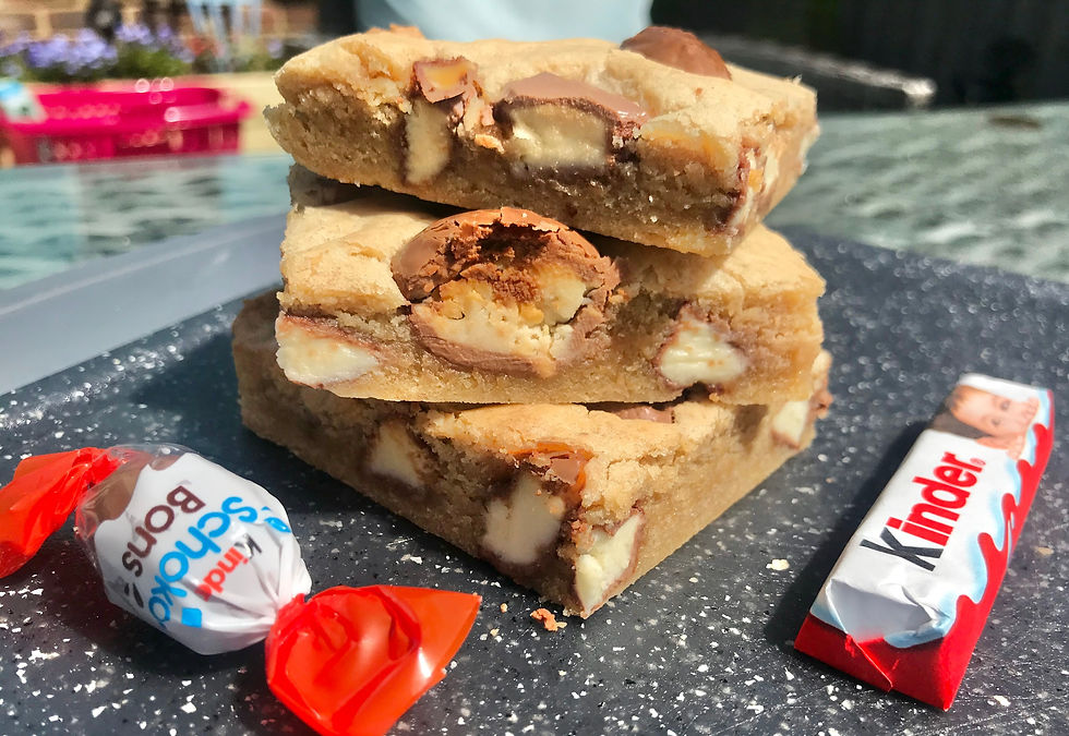 Kinder Chocolate Cookie Bars