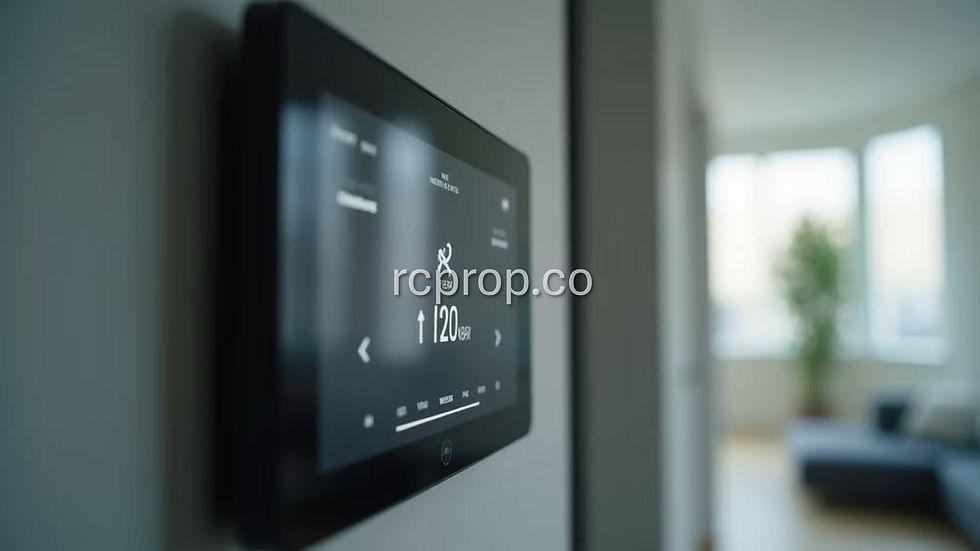 Eye-level view of a smart home control panel