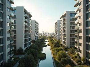 High angle view of a modern condominium complex