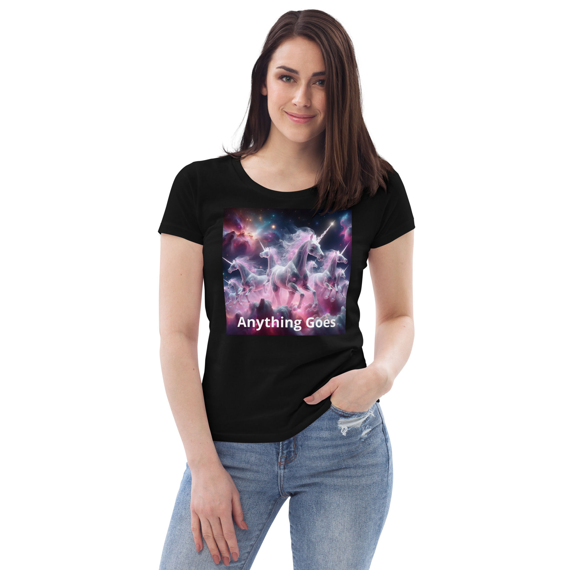 Women's fitted Unicorns eco tee