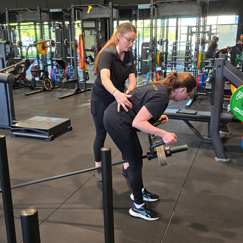 Exercise Physiologist coaching client through structured rehabilitation program at Move Right EP Campbelltown to improve recovery outcomes.