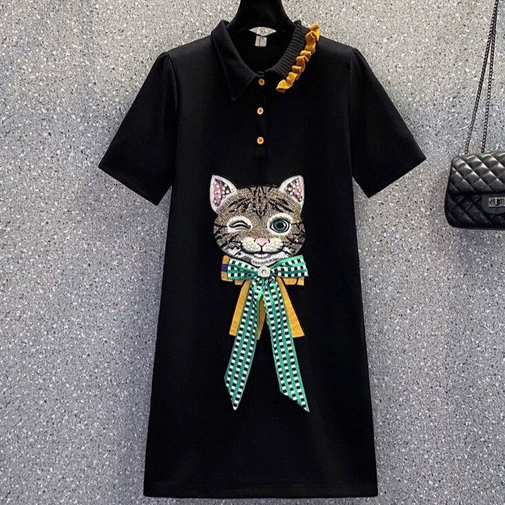 Thumbnail: 3D Cat polo dress 👗 