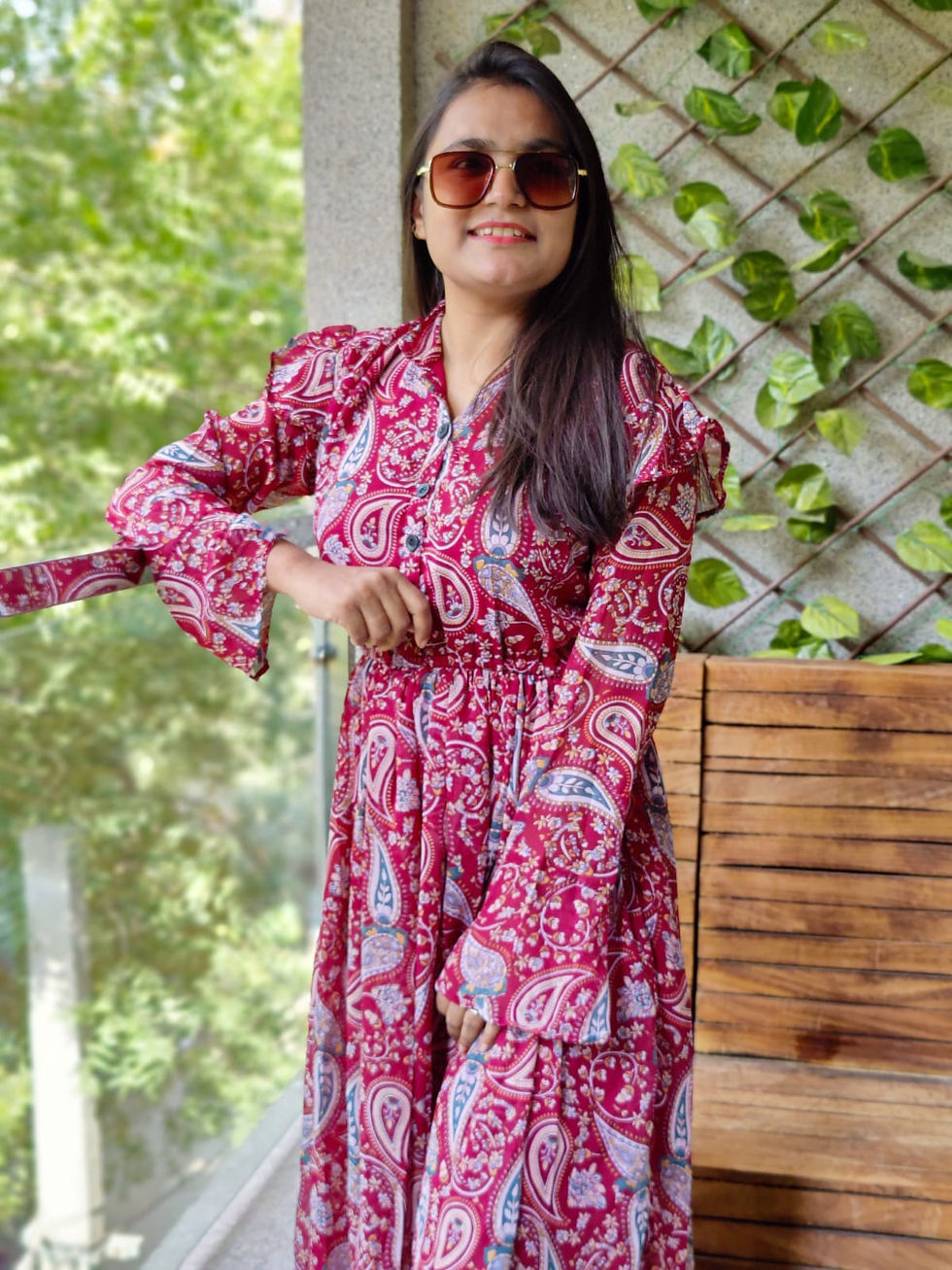 Thumbnail: Jaipuri print dress 👗 