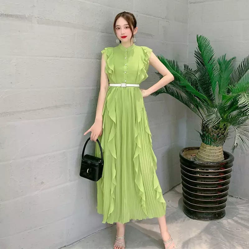 थंबनेल: Ruffle Pleated Dress 👗