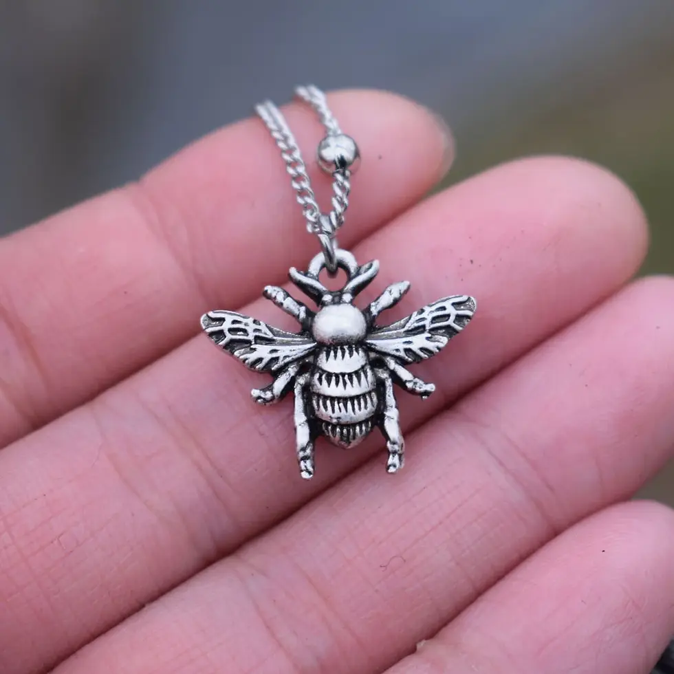 Thumbnail: SanLan 1pcs Dead Head Skull Moth Necklace Christmas Gift