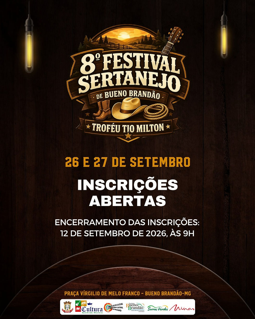 Abertas as inscrições para o 8º Festival Sertanejo de Bueno Brandão/MG