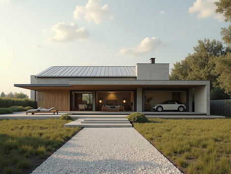 A modern sustainable home that embodies luxury and eco-friendliness.
