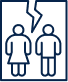 and icon of a couple fighting