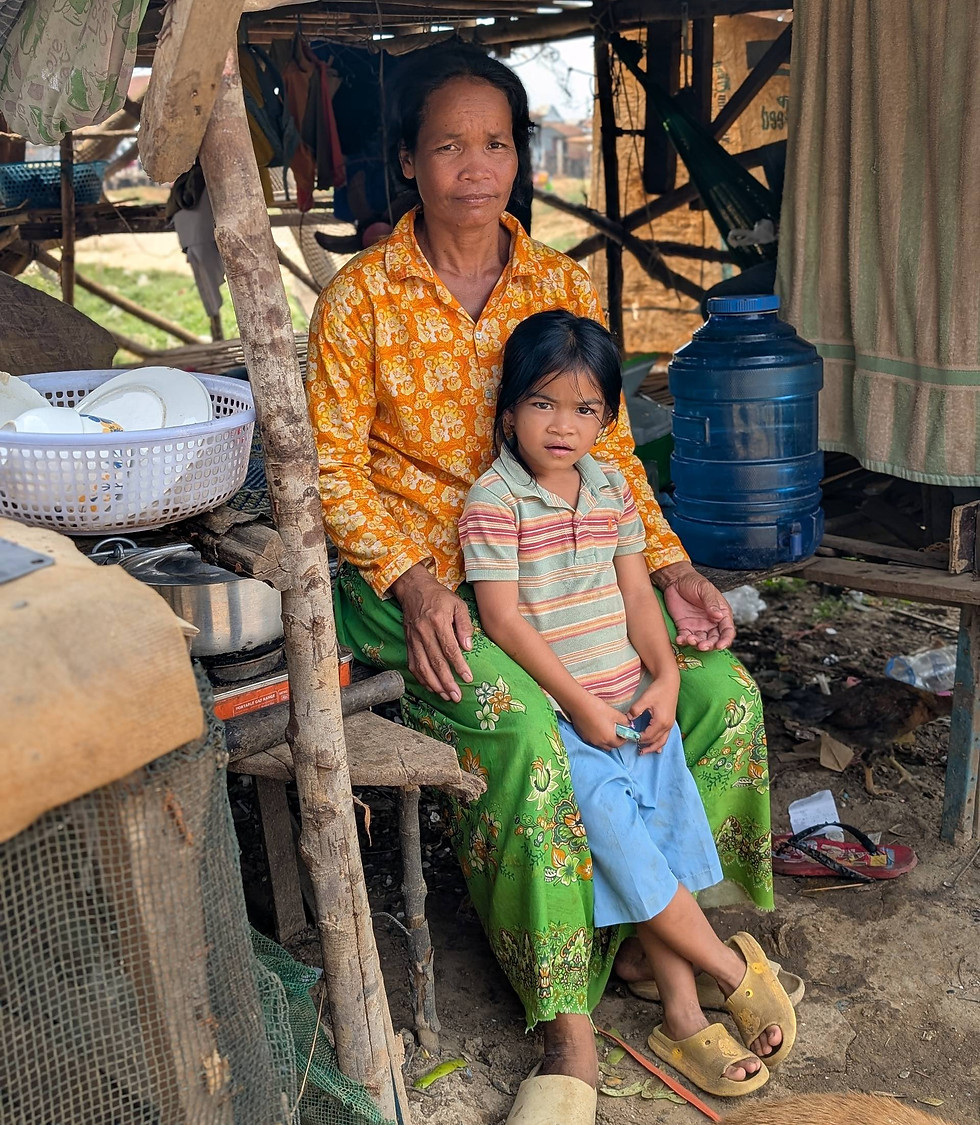 Mother and child sitting
