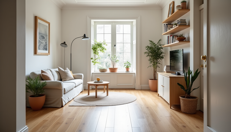 Eye-level view of a clean and organized residential property after clearance