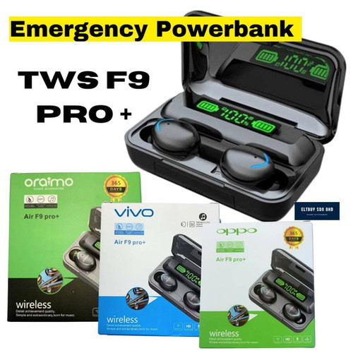 Power Bank Tws F9 Pro F9 Tws Mini In-ear Headphone Air Sports