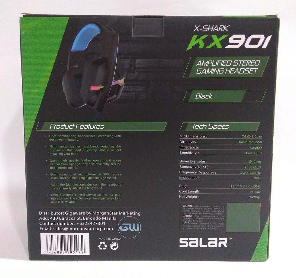 Miniatura: DIADEMA GAMER Y PC SHARK KX-901