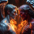 an angel and a devil