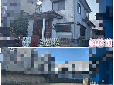 長崎市　南部　木造２階建解体工事