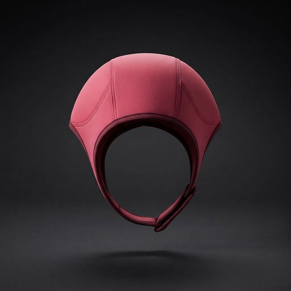 Thumbnail: Calming Dog Noise Hat in rose red - studio product shot