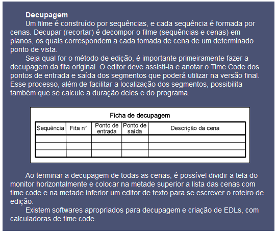 Ficha de decupagem