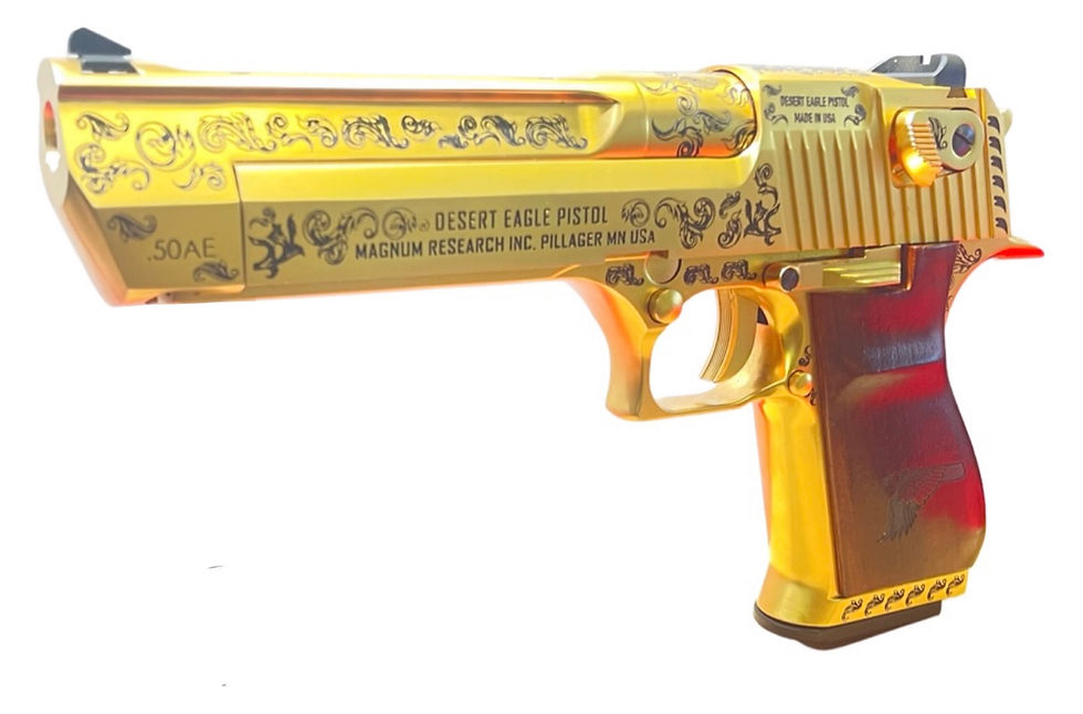 FCW Desert Eagle Deep Engraved Floral Pattern GBB Pistol (Gold)