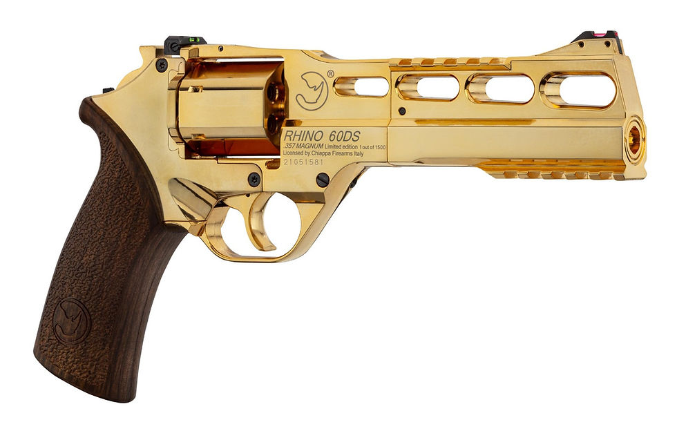 Thumbnail: BO Chiappa Rhino 60DS .357 CO2 Revolver 18K Real Gold Limited Edition