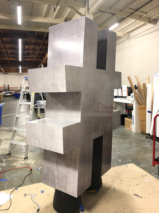 8ft tall, 5ft wide, 24" deep foam hashtag props with LED lights fabricated by WeCutFoam for Twitter OneTeam annual summit
