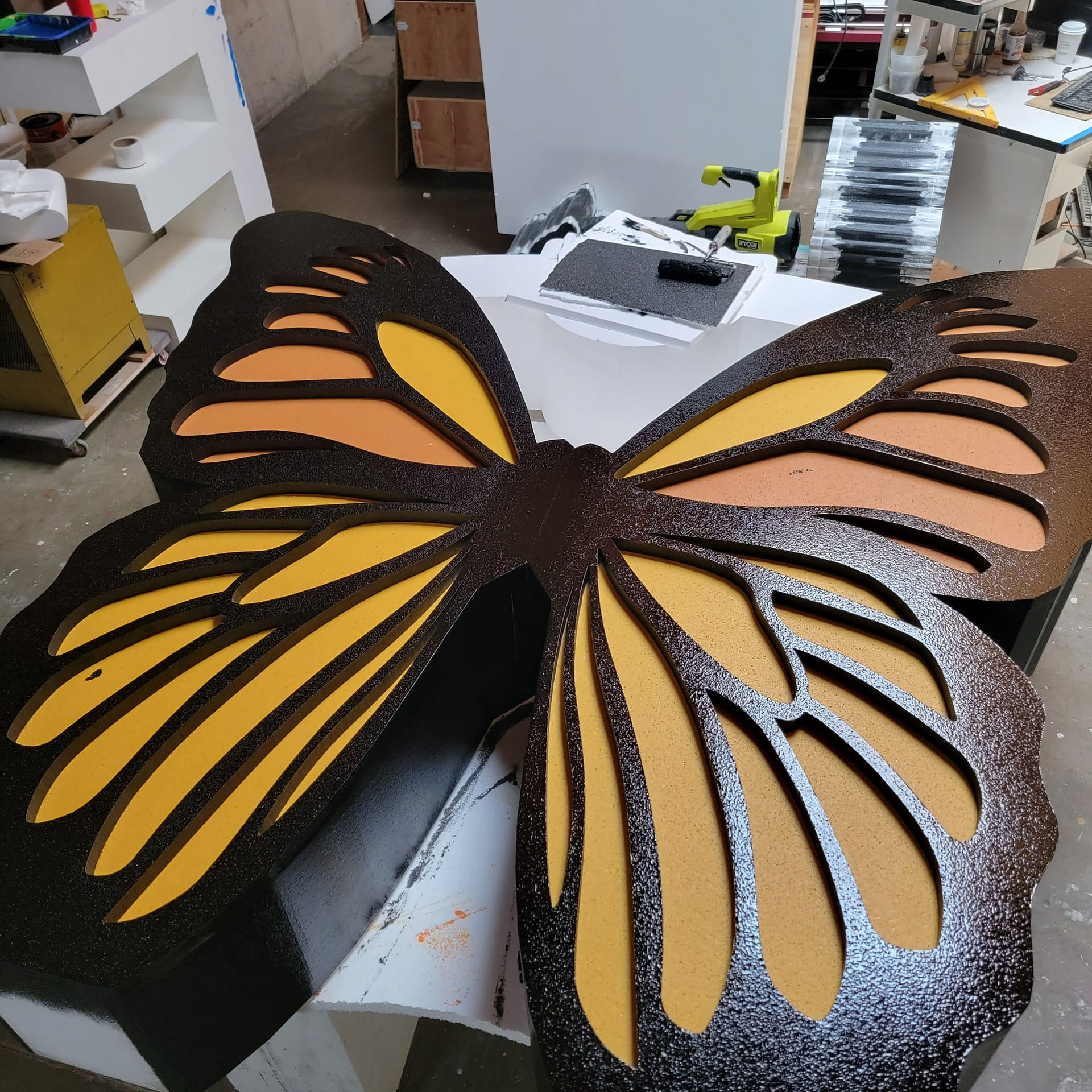 Oversize Custom Foam Prop butterfly at over 8ft