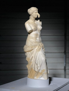 Venus de Squidward Foam Statue fabricated by WeCutFoam