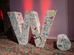 Epoxy coated large foam letter for Trade