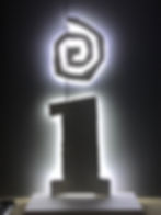 Illuminated foam letter with LED back lights