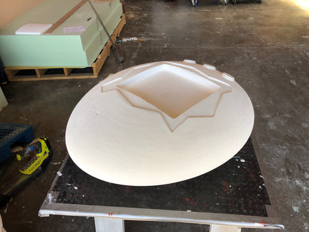 CNC machining Tamagochi museum foam prop