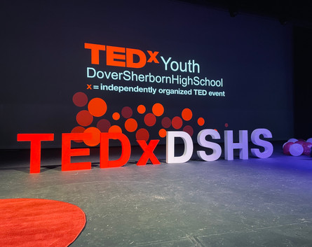 TEDx DSHS Styerofoam letters sign abricated by WeCutFoam