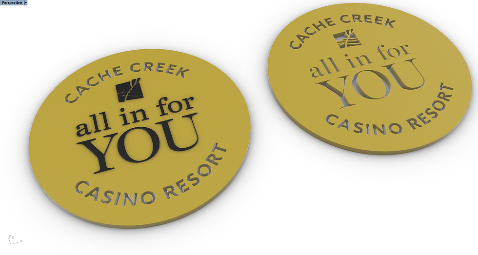 Cache Creek pool floating logo rendering by WeCutFoam