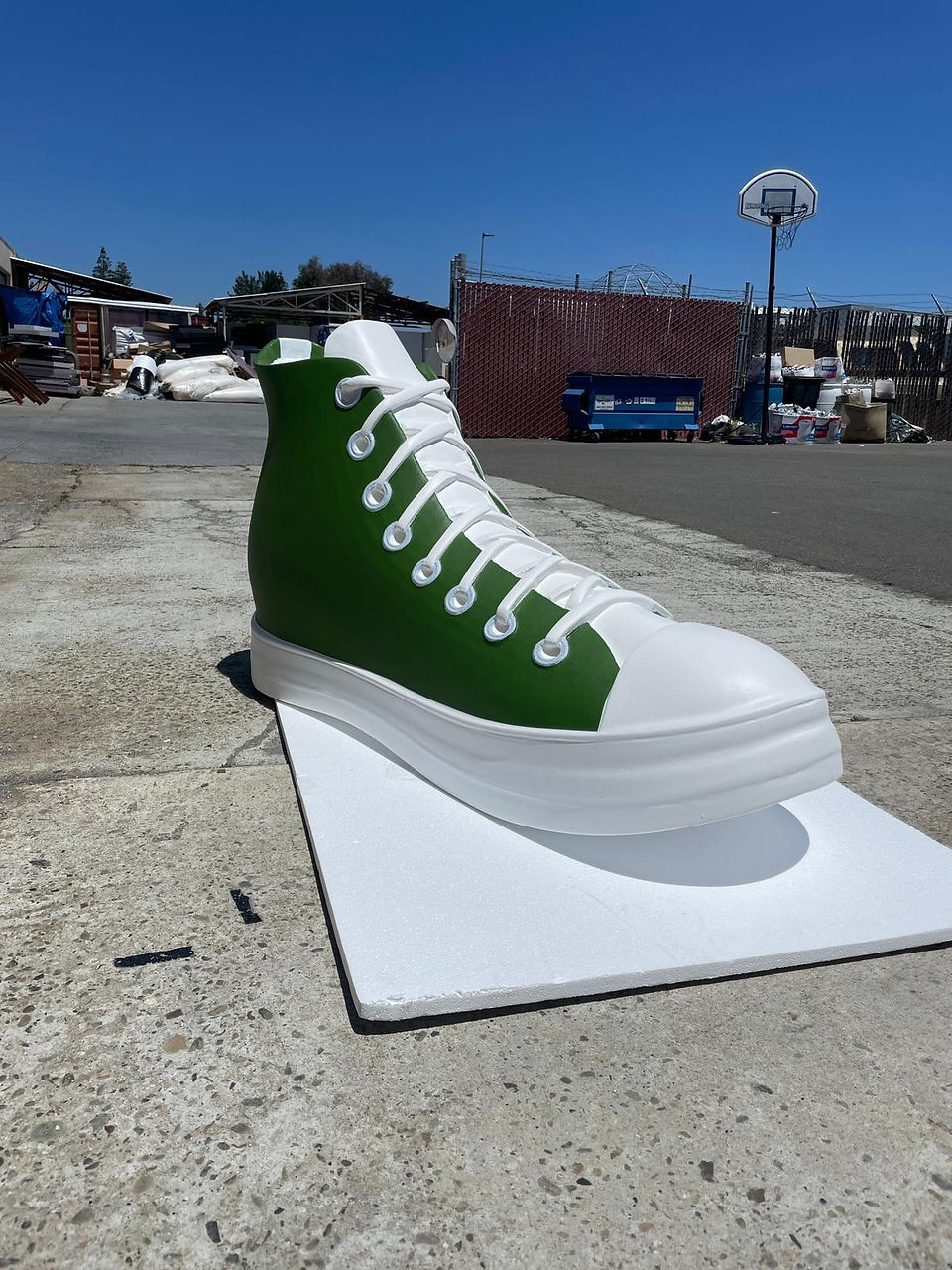 EPS machined hard coated and painted large Converse foam prop for a charity drive
