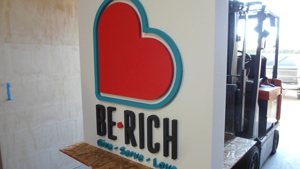 Sintra sign for a church cnc machined on a router, fabricated by WeCutFoam
