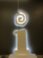 Halo Effect on foam letter