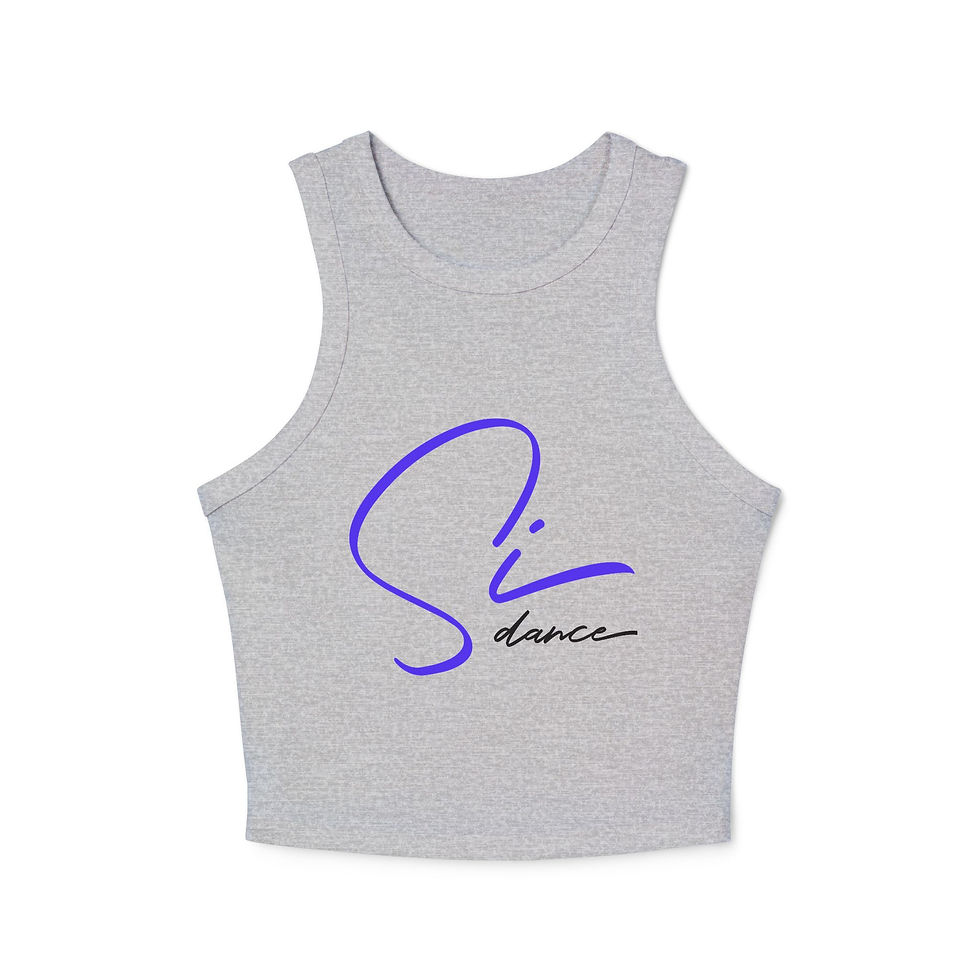 Thumbnail: SI Dance Vibe Women's Micro Rib Racer Tank Top - Comfortable Casual Wear