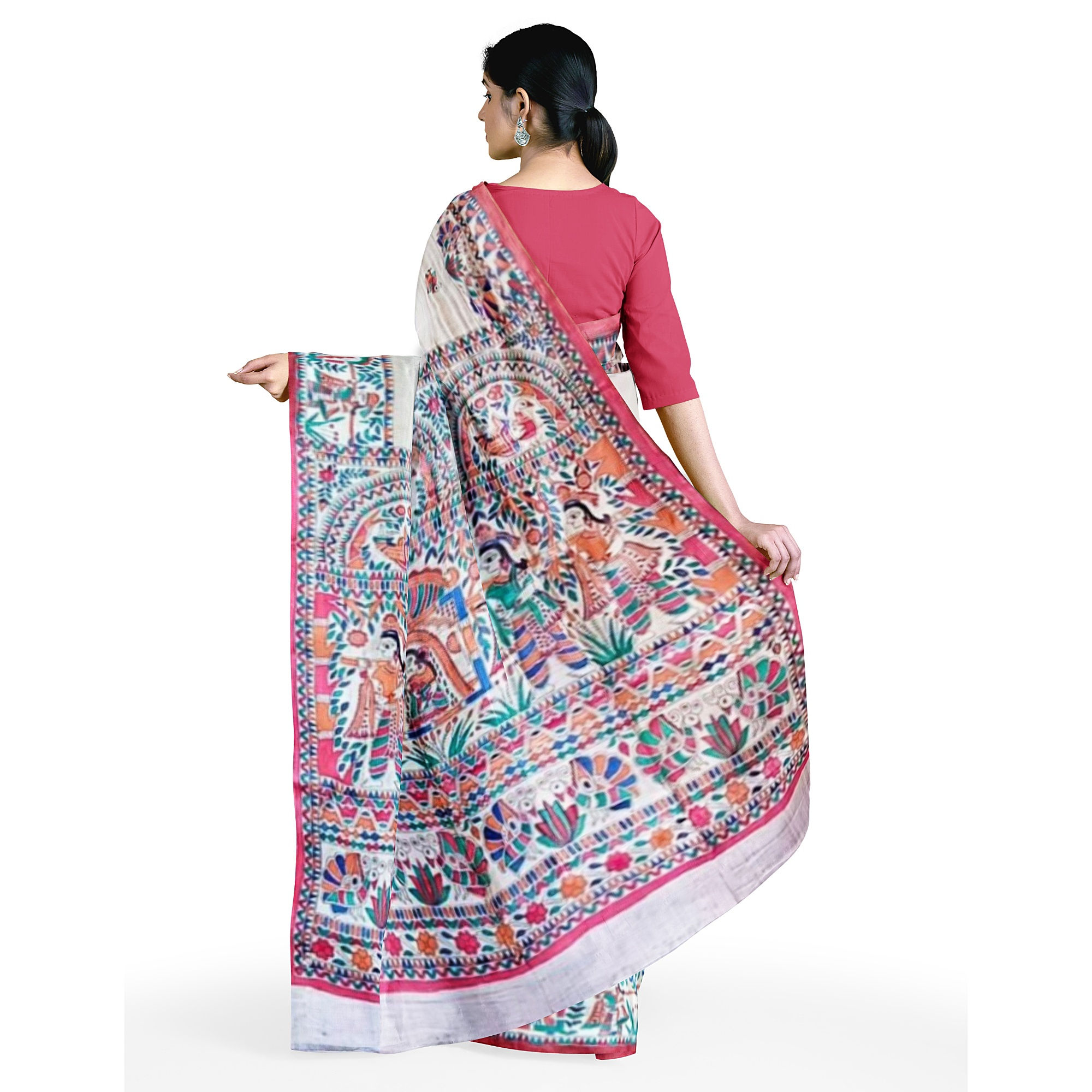 Shubha Vidaai – The Bridal Doli madhubani munga silk Saree