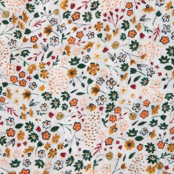 Thumbnail: Cotton muslin swaddle - Pressed Petals