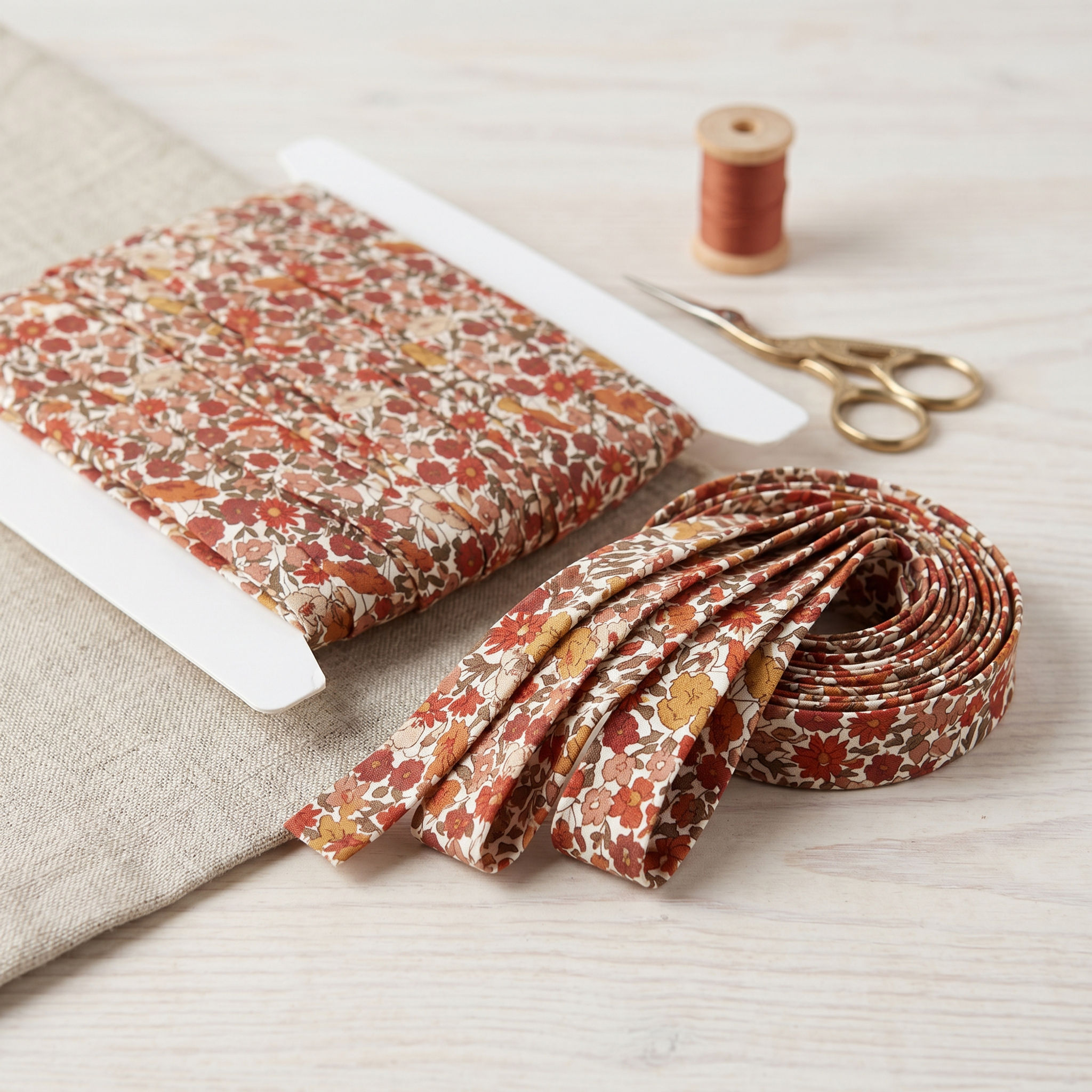 Liberty Lawn Bias Binding - Poppy Forest D