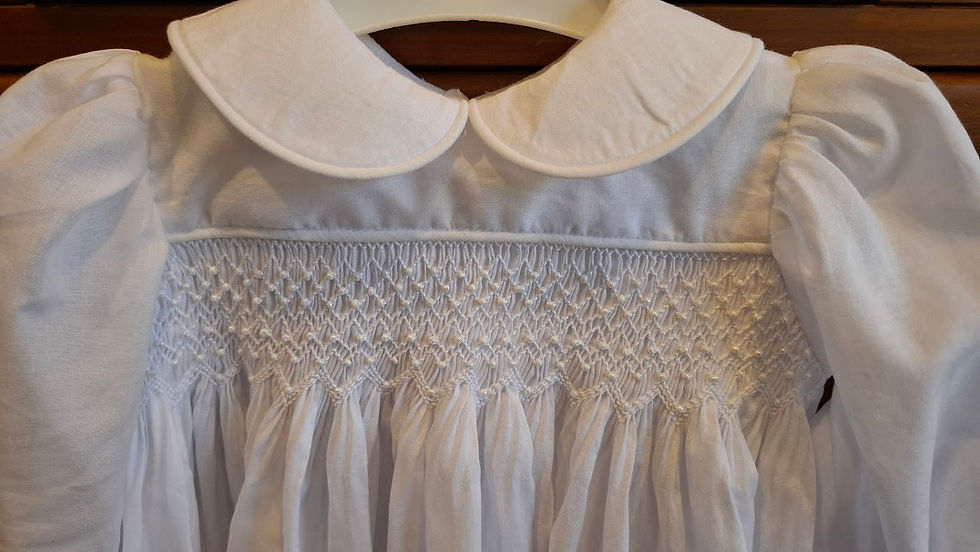 Smocked baby gown