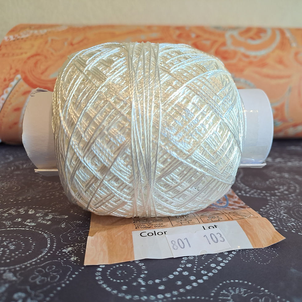 Thumbnail: Ajur viscose crochet thread 100g ball