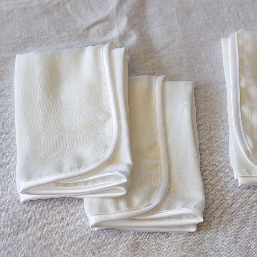 Thumbnail: Satin bound organic muslin wipes pack of 2