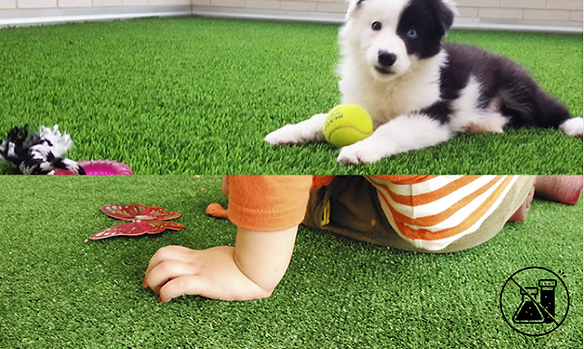 ¿Es seguro el pasto sintético para niños y mascotas?