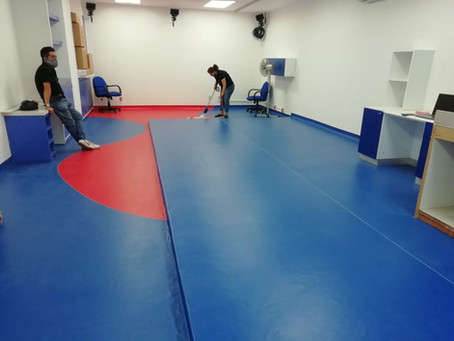INSTALACIÓN DE LINOLEUM EN TELETON DE TLANEPANTLA