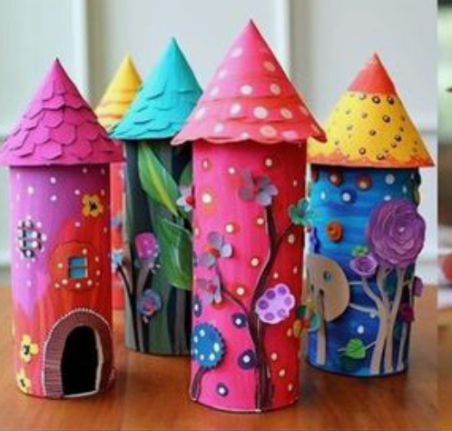 Thumbnail: Wednesday 17th July AFTERNOON: Paper Roll Fairy Houses