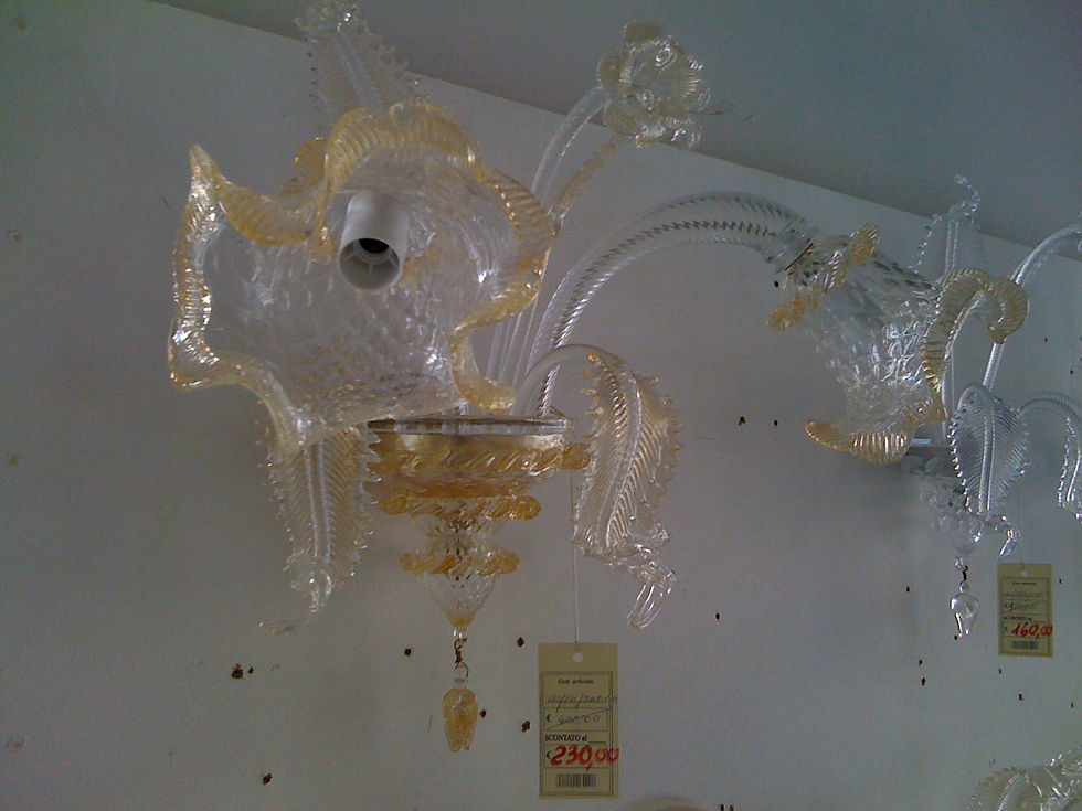 Miniatura: 211/2AP Lampada da Parete 2Luci in Murano Veneziano Cristallo Oro