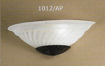 1012/AP1 Lampada da parete in Murano scavo con ferrobattuto